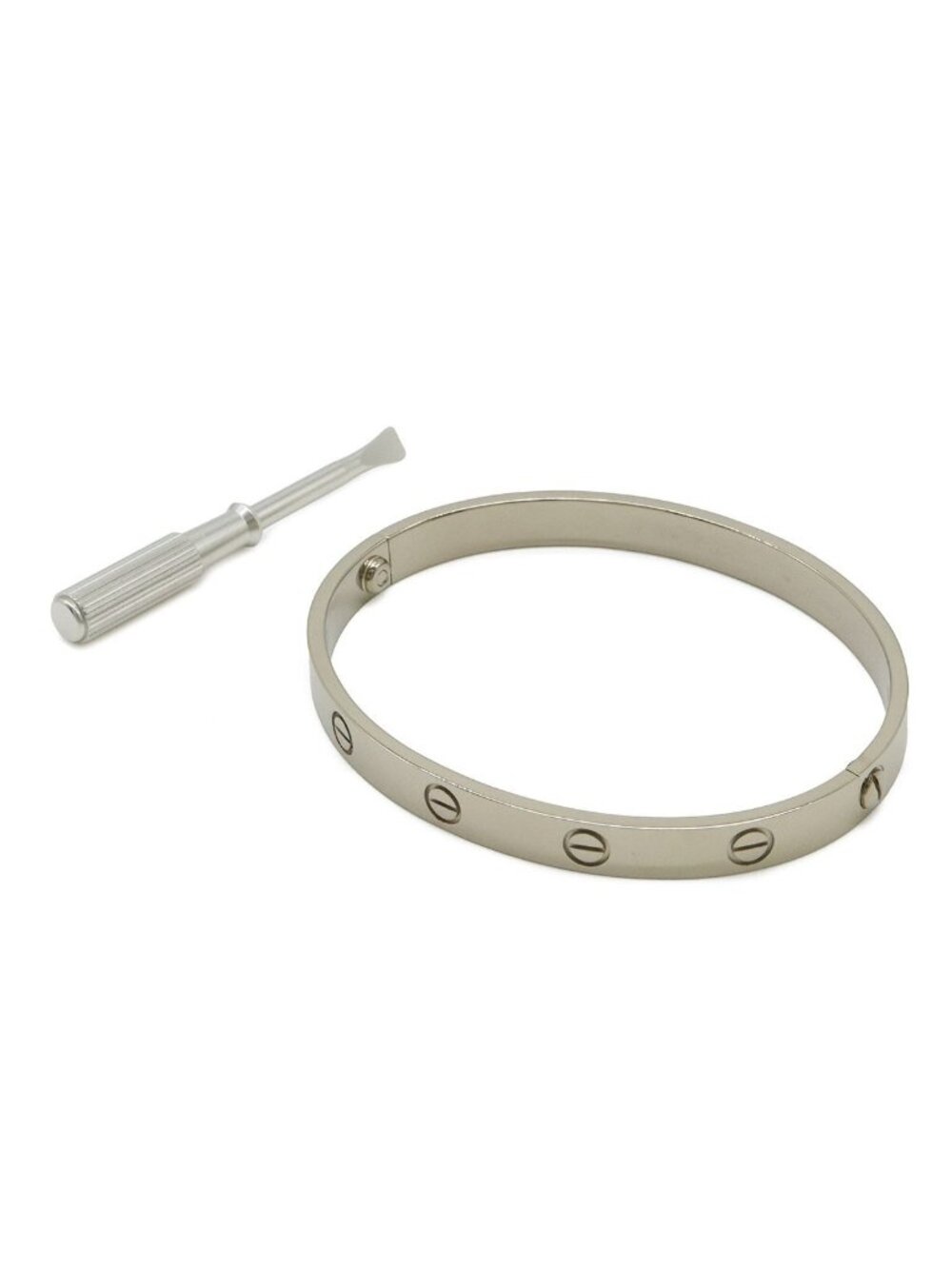 Cartier Love Bracelet Bangle 18k White Gold 18